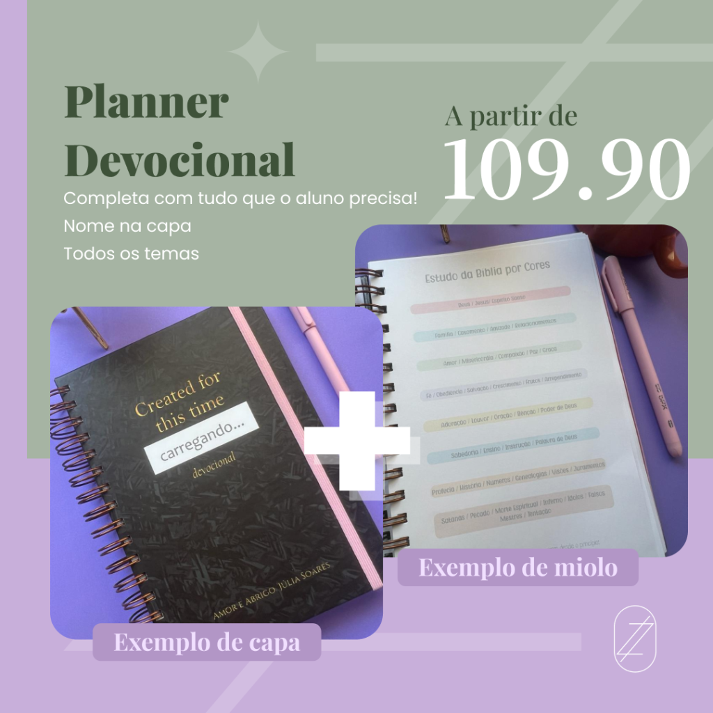 Planner Devocional Personalizado Uma Jornada de Fé e Organização